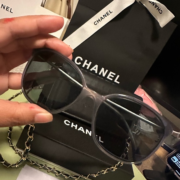 CHANEL 5291-B c.1467/S26 Women's Sunglasses 56-17 140 Silver Crystal Frames set - Picture 5 of 12
